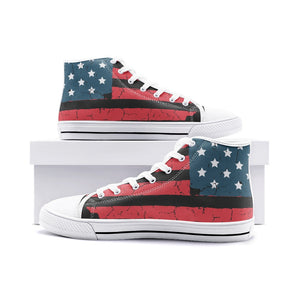 Flag Design Unisex High Top Canvas Shoes