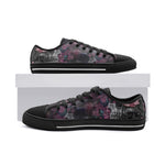 Purple Skull Unisex Low Top Canvas Shoes
