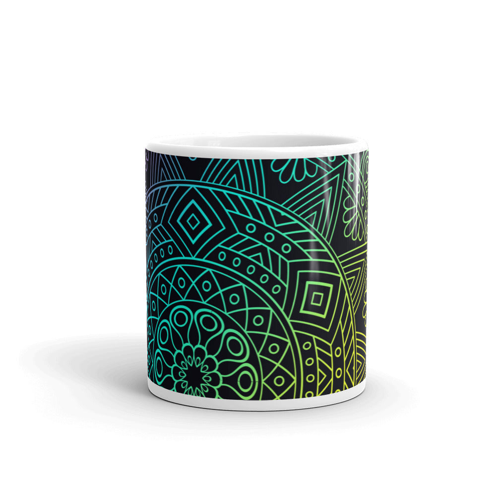 printed design White glossy mug