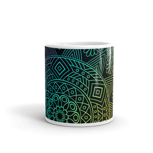 printed design White glossy mug
