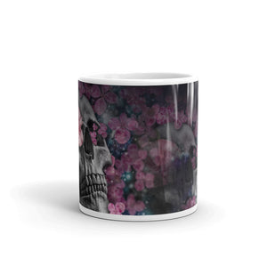 skull White glossy mug
