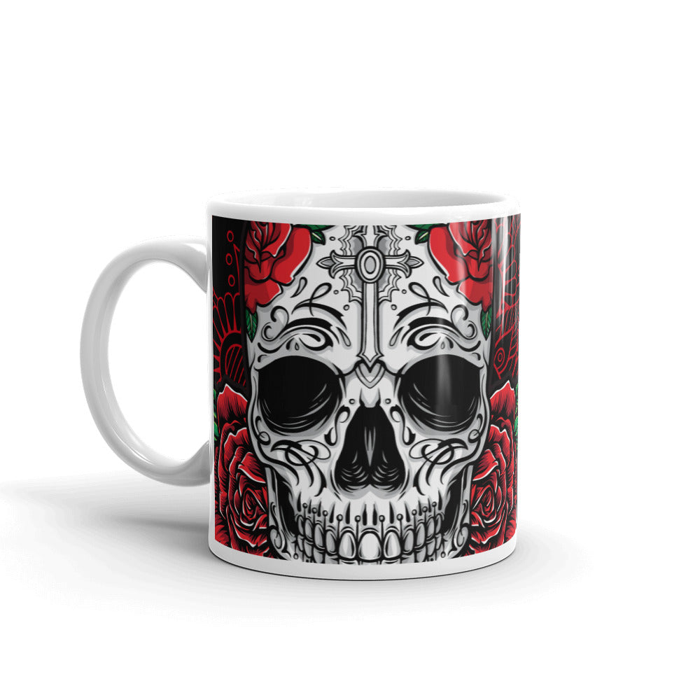 White glossy mug