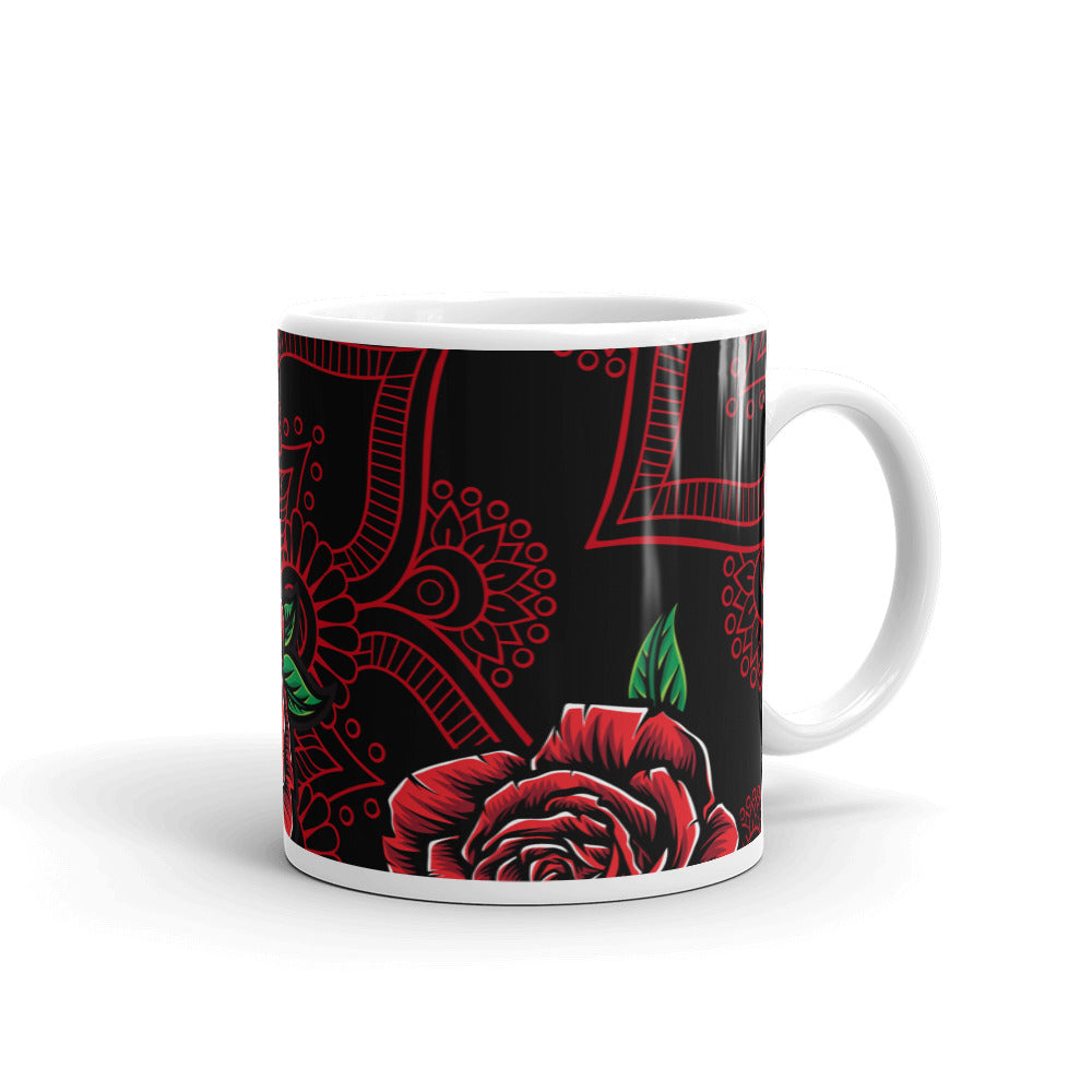 White glossy mug