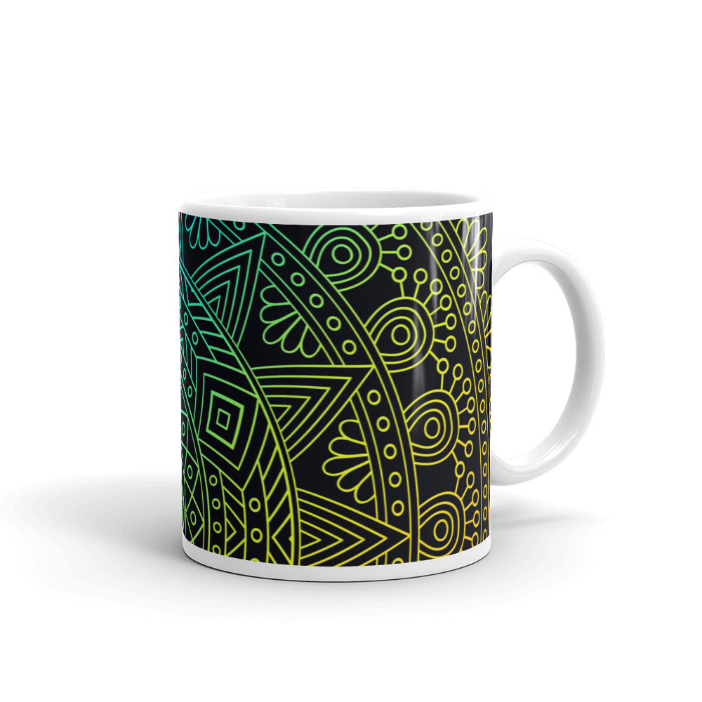 printed design White glossy mug