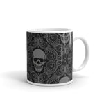 white skull White glossy mug
