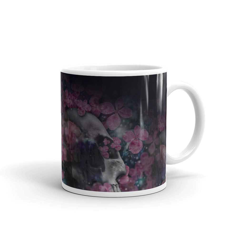 skull White glossy mug