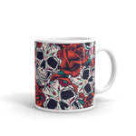 rose White glossy mug