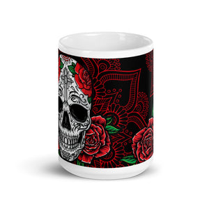 White glossy mug