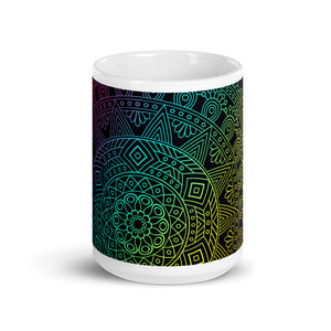 printed design White glossy mug