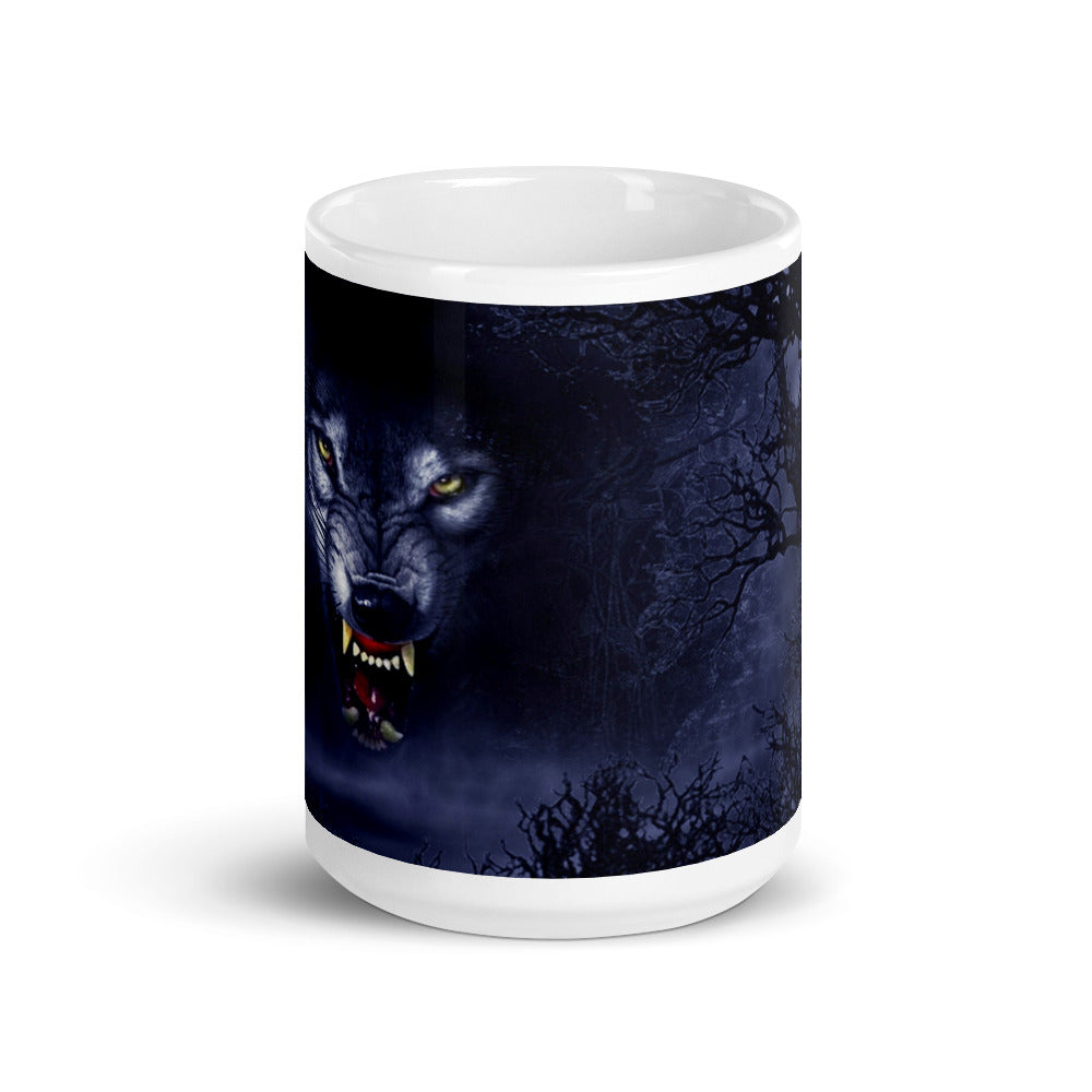 fox White glossy mug