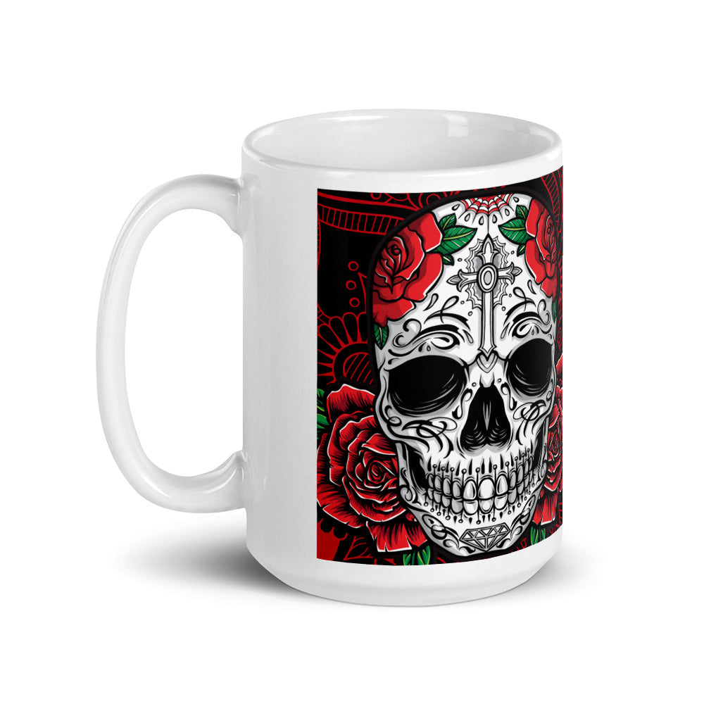 White glossy mug