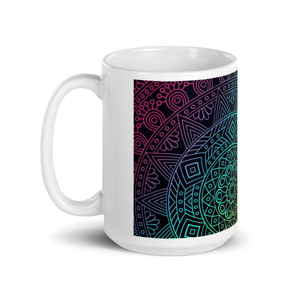printed design White glossy mug