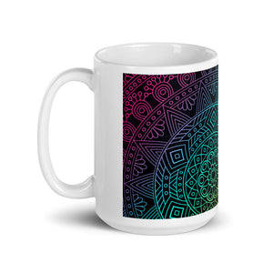 printed design White glossy mug
