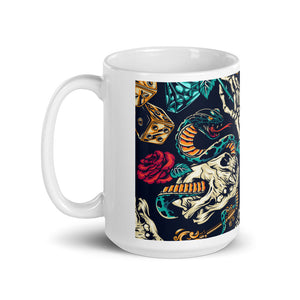 dragon White glossy mug