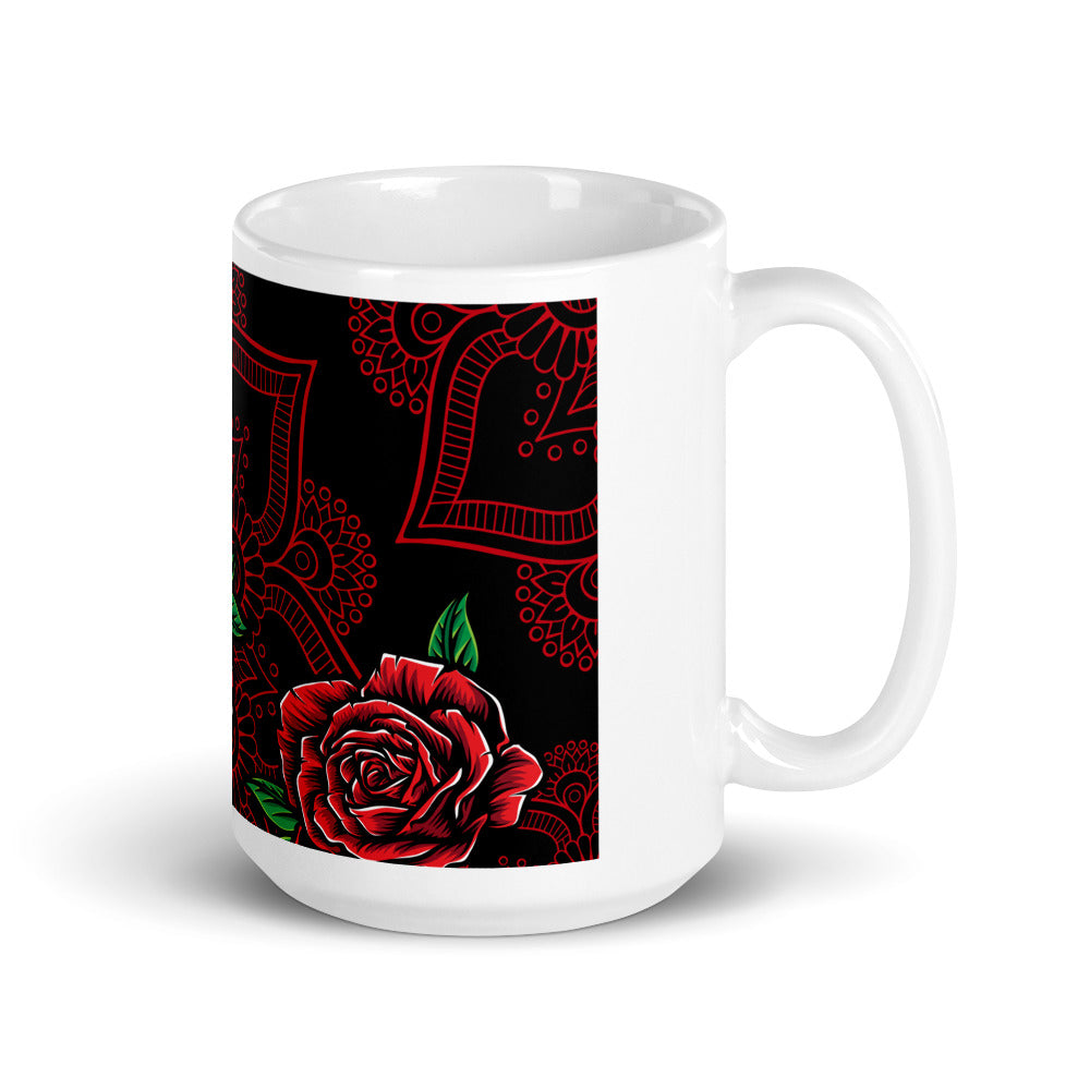 White glossy mug