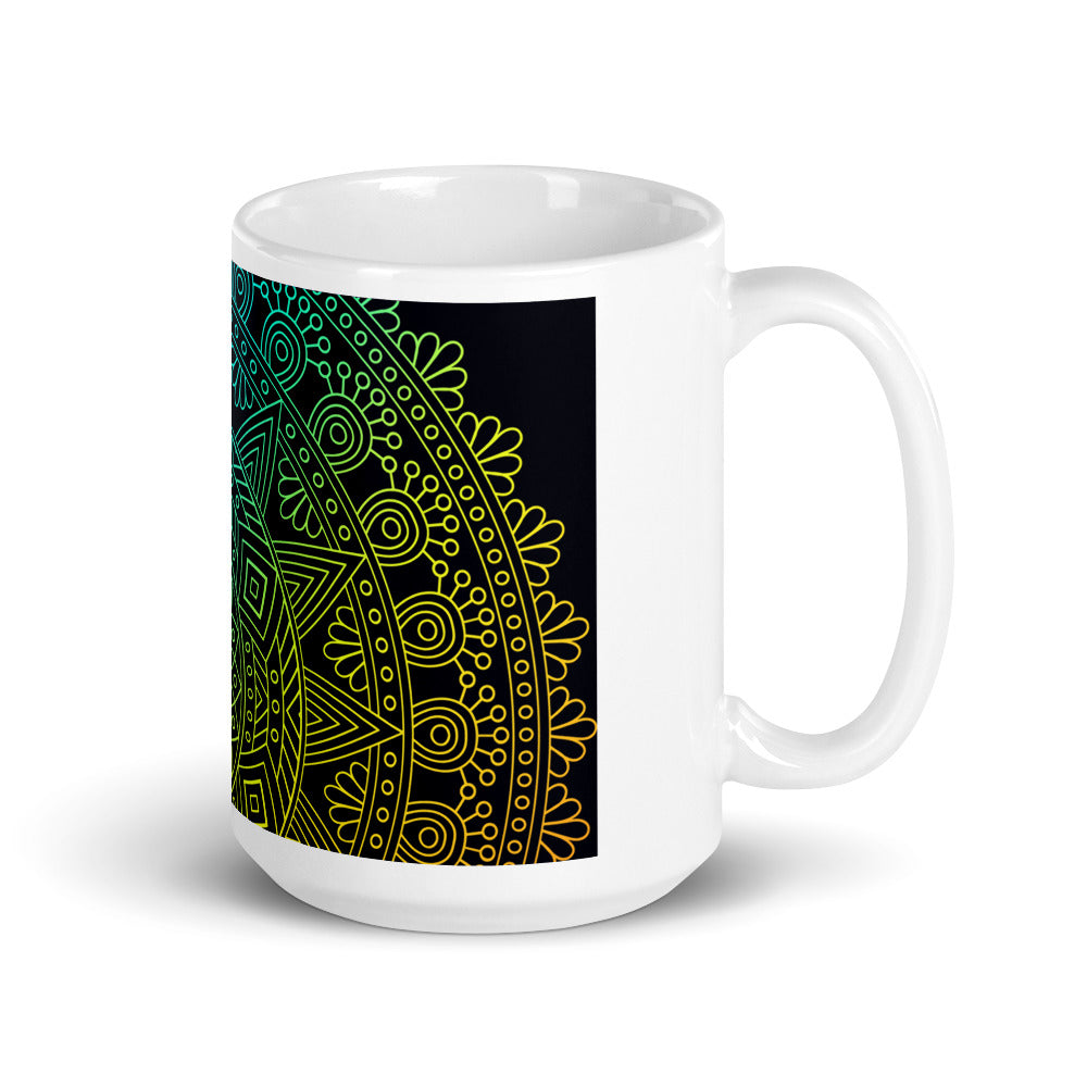 printed design White glossy mug