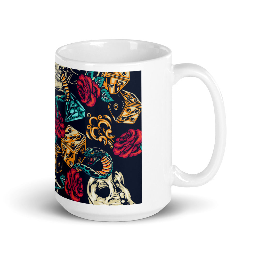 dragon White glossy mug