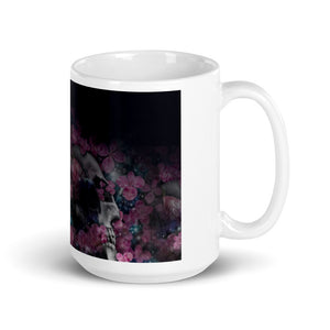 skull White glossy mug